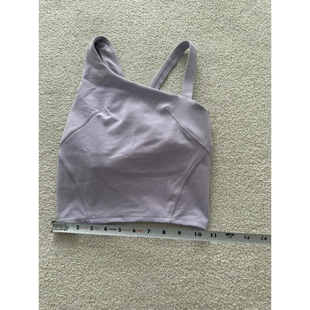 lululemon Everlux Asymmetrical Tennis Tank Top size 0 in Lilac